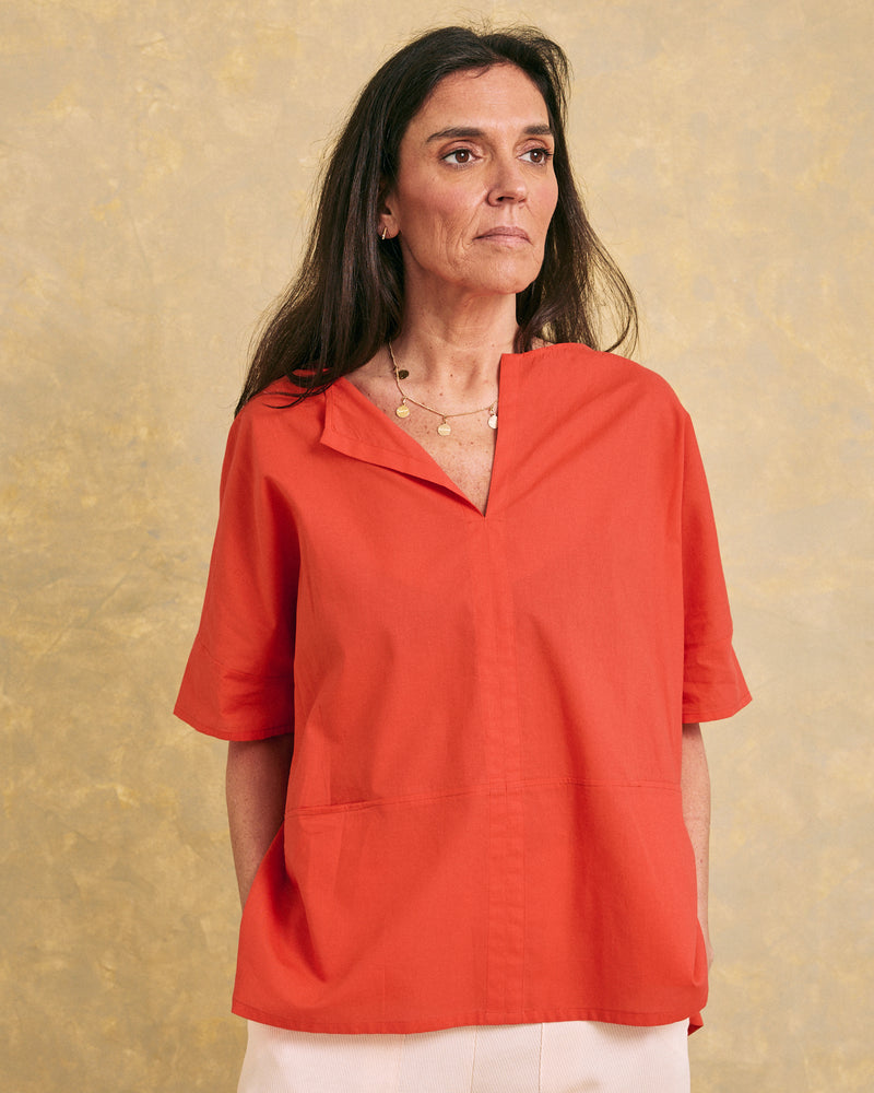 CAMISA KIKUBARI Coral