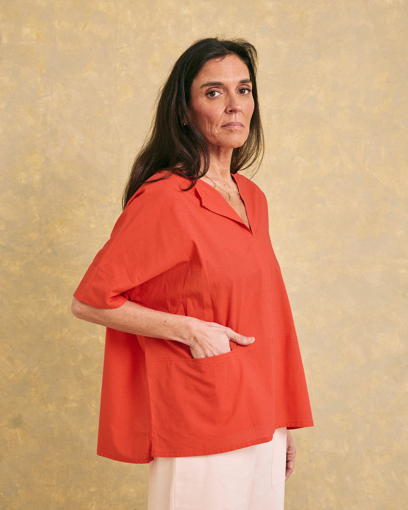 CAMISA KIKUBARI Coral